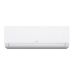 White TCL wall mounted air conditioner with a digital display showing 26°C