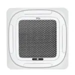 White square appliance with rounded corners and a black front grille TCL logo above the grille