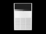White TCL window air conditioner with black vent slats at the top centered on a black background