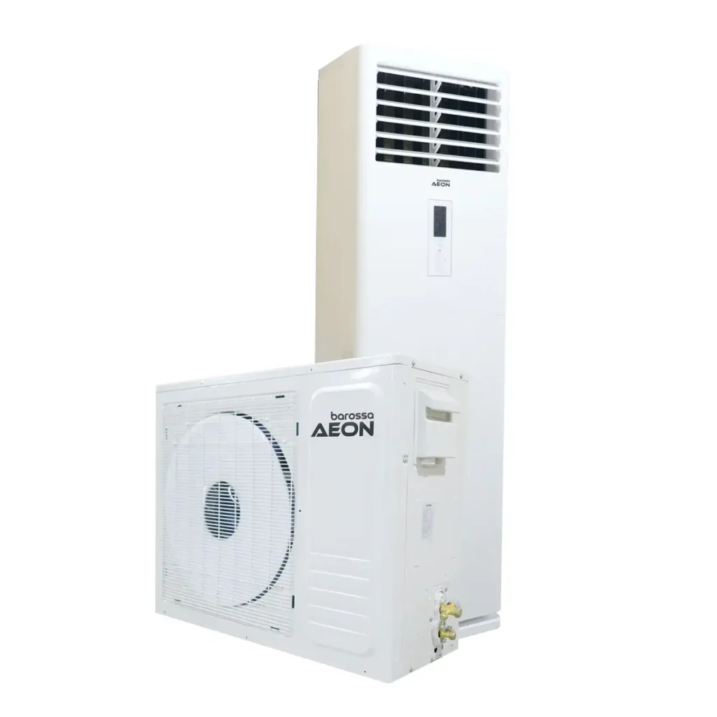 AEON Barossa 50HP Floor Standing Inverter AC AFA48IJ3IJ with Outdoor unit front view