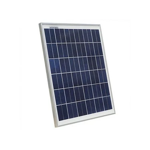 Century 20W Solar Panel SP1100A 15V 20W | Mitos Shoppers Solar panel tilted at an angle against a white background