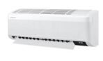 White desktop laser printer with the output tray extended