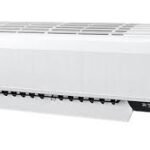 White desktop laser printer with the output tray extended
