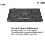 Polystar 8MM 5 Gas Burner Tempered Gas Hub PV HB5G5848