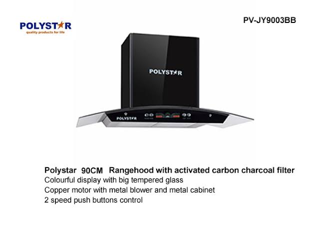 Polystar 90cm Digital Range Hood With Voice Control PV JY9003BBVC