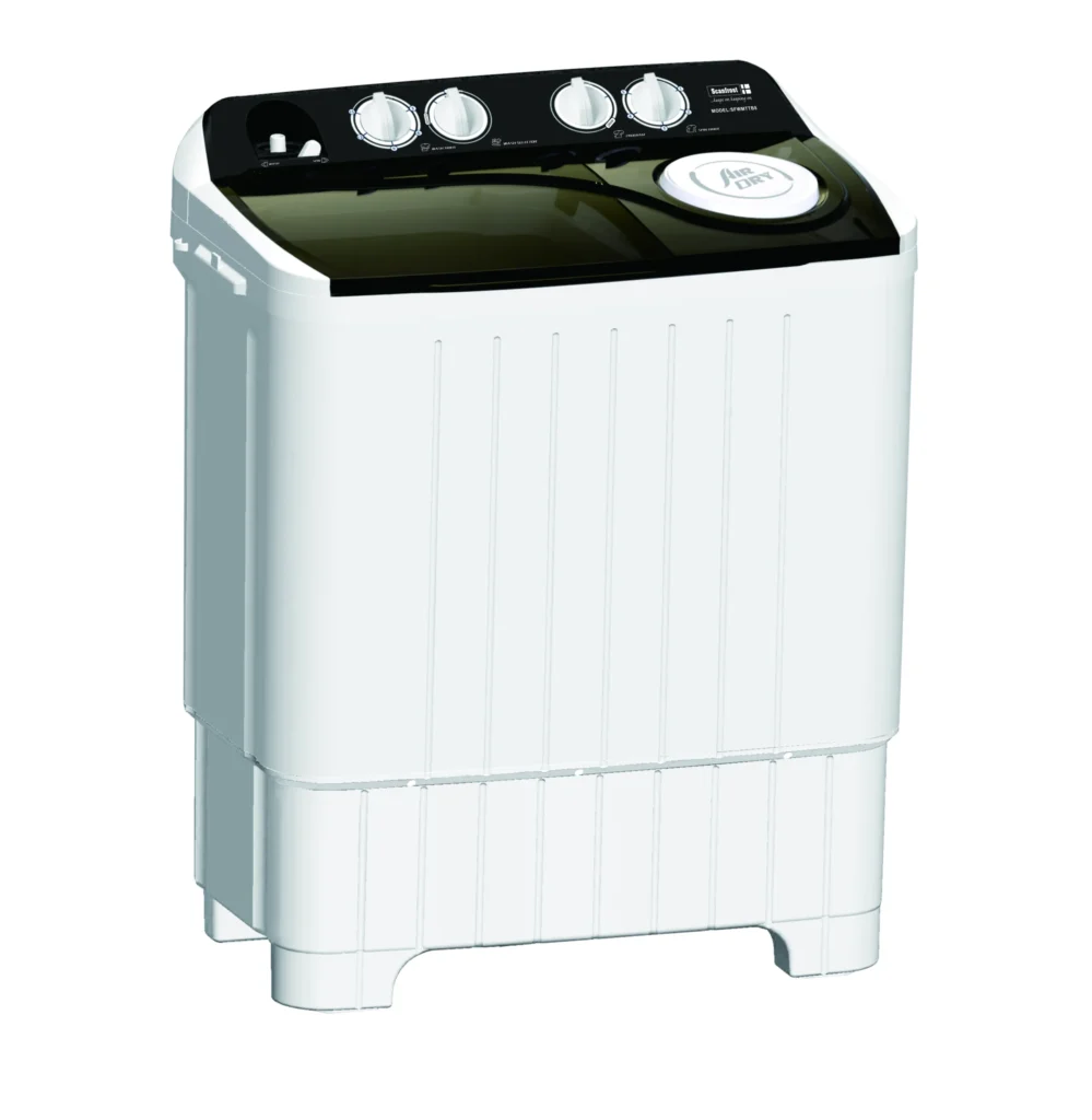 Scanfrost 8kg Semi Automatic Twin Tub Washing Machine SFSANTTB8