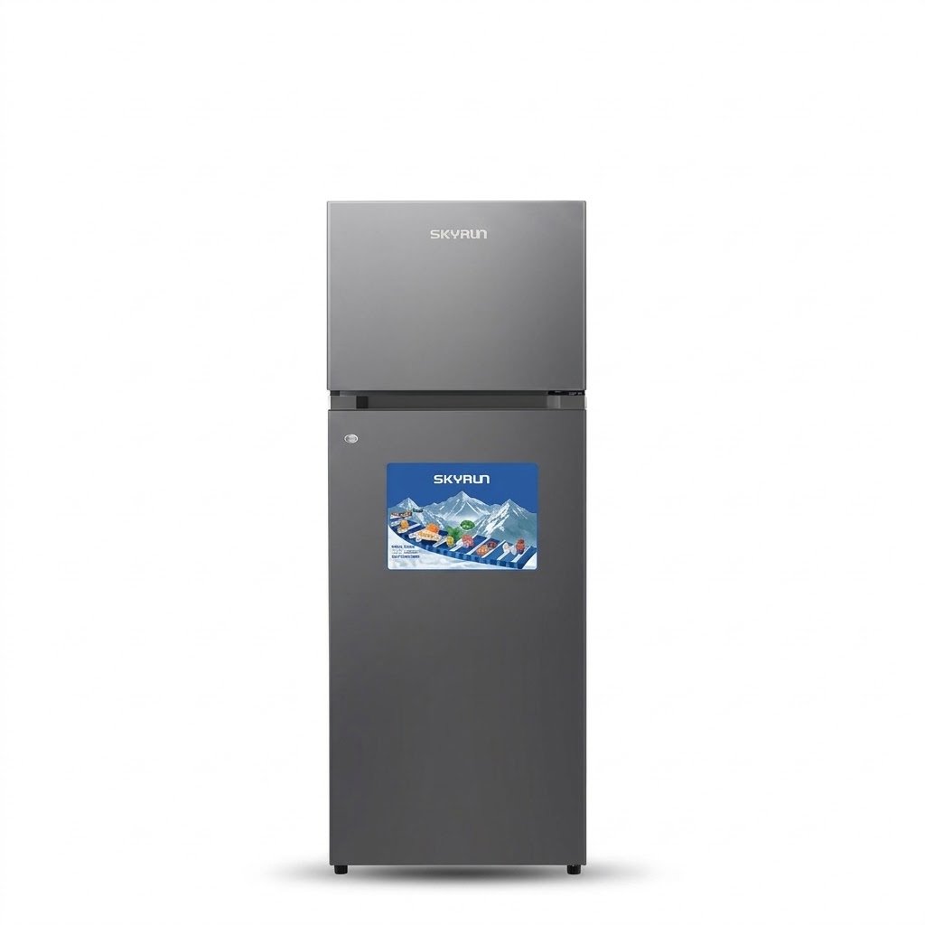 Skyrun 200L Double Door Refrigerator BCD200K | Mitos Shoppers Skyrun 200L Double Door Refrigerator BCD 200K